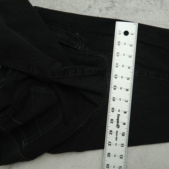 Chico's Platinum Jeans Women's 1.5R US-10 Black Mid-Rise Slim Leg 29.5" Inseam - Picture 6 of 16